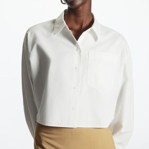 COS Cropped Poplin Top